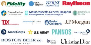 Logos of businesses that hired Saint Anselm graduates